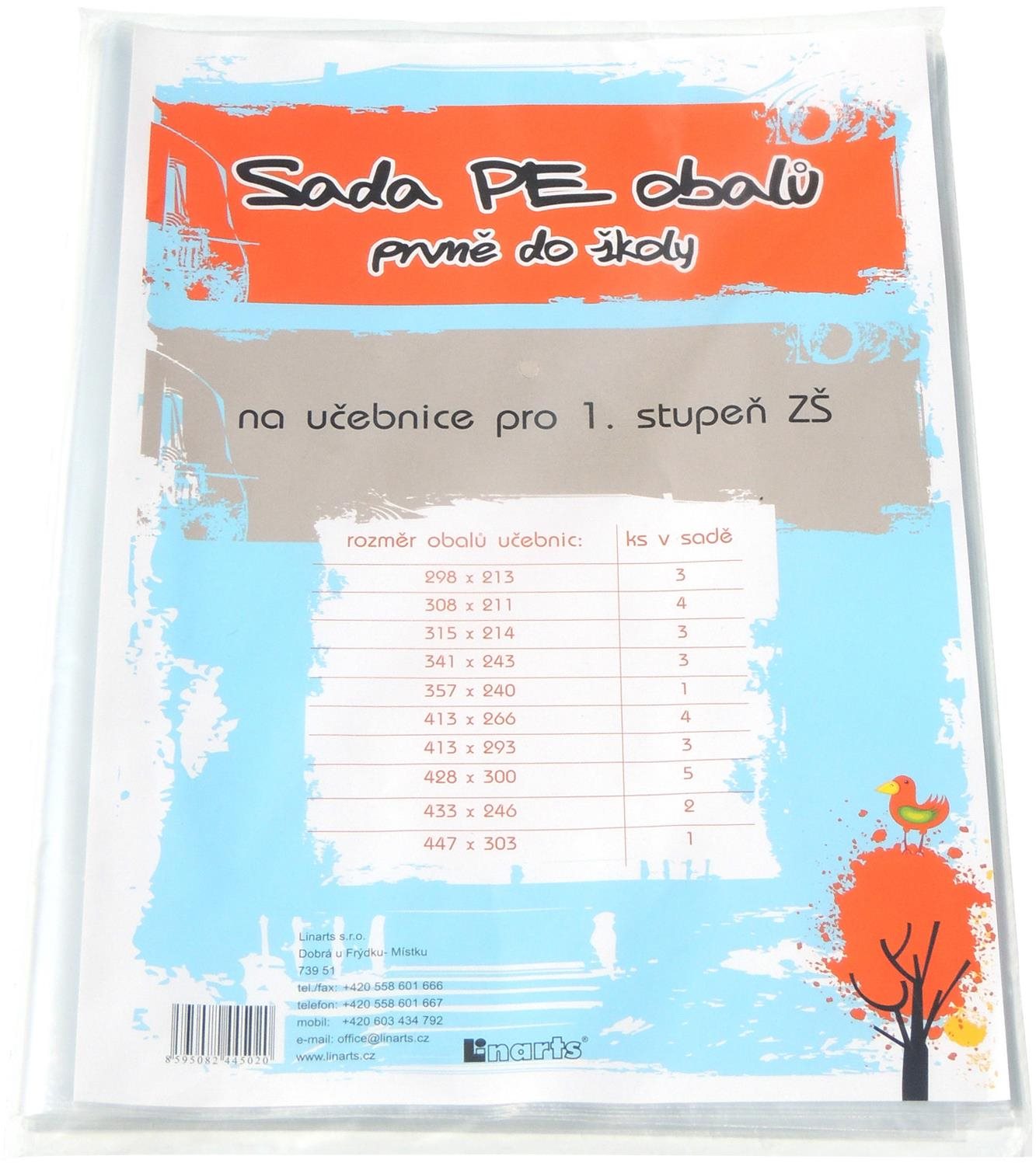 LINARTS készlet "Visszatérés az iskolába" - több méret / 40 mic, átlátszó - 29 db-os csomag