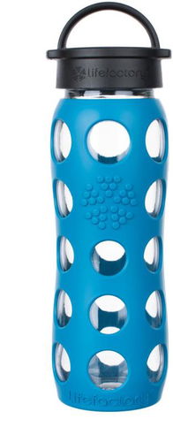 Lifefactory Skleněná láhev 650 ml klasický uzávěr Teal Lake - Láhev na pití - Hlavní obrázek