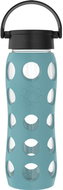 Lifefactory Skleněná láhev 650 ml klasický uzávěr Aqua Teal - Láhev na pití