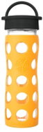 Lifefactory Glass bottle 475 ml classic cap Marigold - Drinking Bottle