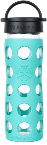 Lifefactory Skleněná láhev 475 ml klasický uzávěr Sea Green - Láhev na pití - Hlavní obrázek