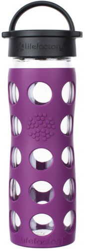 Lifefactory Skleněná láhev 475 ml klasický uzávěr Plum - Láhev na pití - Hlavní obrázek