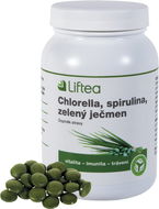 Liftea Chlorella, spirulina, zelený ječmen, 250 tablet - Doplněk stravy