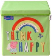 Lifeney Úložný box s víkem Prasátko Peppa Think Happy 33 × 33 × 33 cm  - Úložný box