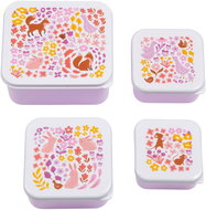 A Little Lovely Company Set of four snack boxes, flower garden - Lunch Box
