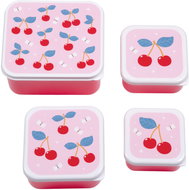A Little Lovely Company Set of four snack boxes, cherry - Food Container Set