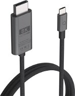 Adatkábel LINQ 8K/60Hz USB-C to DisplayPort Pro Cable 2m - Space Grey - Datový kabel