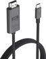 Video kábel LINQ 8 K/60 Hz USB-C to HDMI Pro Cable 2m – Space Grey - Video kabel
