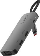LINQ 7 in 1 4K Triple Display HDMI Adapter with PD and Peripheral Ports – Space Grey - Replikátor portov