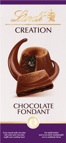 Lindt Creation Milk chocolate with chocolate cake filling 150 g - Chocolate - Main image
