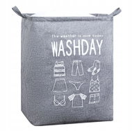 Livefy Washday laundry basket 50 × 40 × 50 cm, grey - Laundry Basket