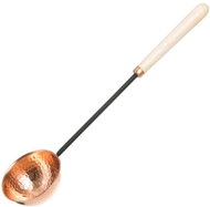 4Living Měděná naběračka s rukojetí z mangového dřeva - Sauna Ladle