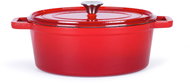 Livoo MEP129R Enamel casserole with lid red - Casserole Pot