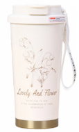 Livefy Lovely Flower 550 ml, béžový - Thermal Mug