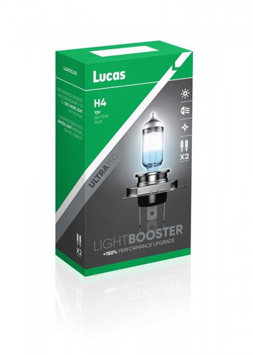 Lucas LightBooster H4 12V 60/55W +150% set of 2 - Car Bulb - Main image