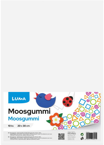 LUMA Moosgummi A4 bílá - balení 10 ks - Habgumi - Fő fotó