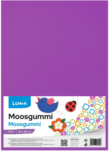 LUMA Moosgummi A4 lila - 10er-Packung - Moosgumi Schaum - Hauptbild