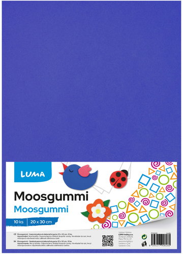 LUMA Moosgummi A4 blau - 10er-Packung - Moosgumi Schaum - Hauptbild