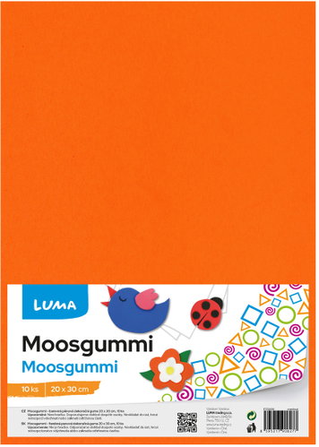 LUMA Moosgummi A4 orange - 10er-Packung - Moosgumi Schaum - Hauptbild