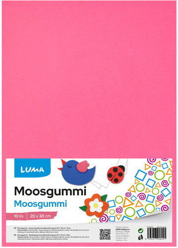 LUMA Moosgummi A4 pink - 10er-Packung - Moosgumi Schaum - Hauptbild