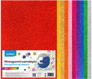 LUMA Moosgummi A4 BIO GLITR, samolepicí, mix barev - balení 10 ks - Moosgumi Foam Rubber
