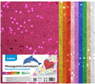 LUMA Moosgummi A4 BIO GLITTER mit Pailletten, selbstklebend, Farbmix – 10er-Packung - Moosgumi Schaum