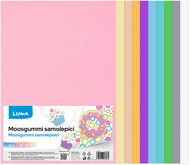 LUMA Moosgummi A4 selbstklebend, Mischung aus Pastellfarben - Packung mit 10 Stück - Moosgumi Schaum