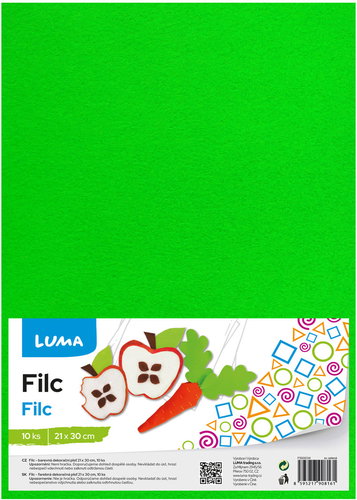 LUMA A4 hellgrün - 10er-Packung - Dekorativer Filz - Hauptbild