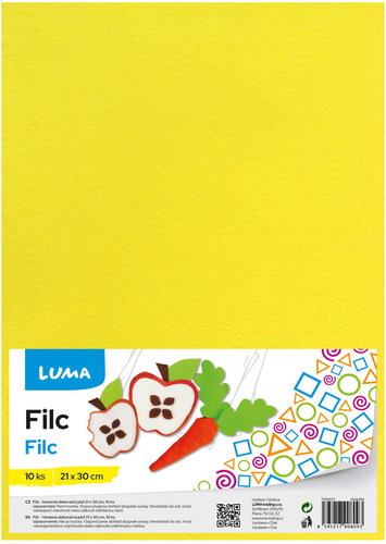LUMA A4 gelb - 10er-Packung - Dekorativer Filz - Hauptbild