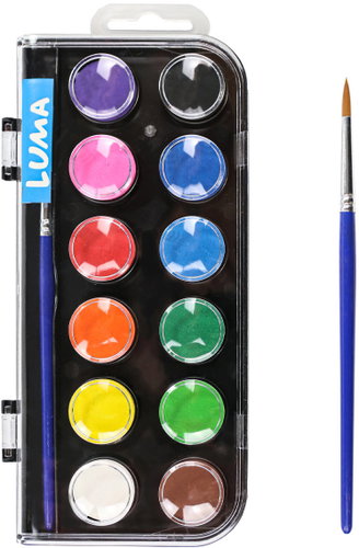 LUMA - ecsettel, 23 mm, 12 szín Fő fotó LUMA - ecsettel, 23 mm, 12 szín - Vízfesték - Fő fotó