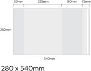 LUMA Universal 280 × 540mm, 90 microns, transparent - pack of 20 - Notebook Cover