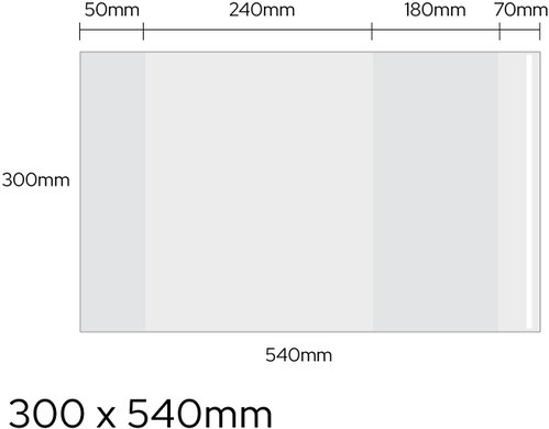 LUMA universal 300 × 540mm, 90 microns, transparent - pack of 20 - Notebook Cover - Main image