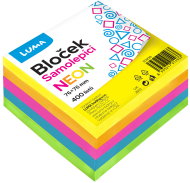 LUMA TRADING samolepicí 76 × 76 mm, 5 × 80 lístků, neonový mix barev - Memo Pad