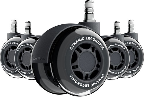 LiberNovo pogumovaná Graphite 75 mm - Chair Casters - Main image