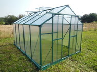 LANITPLAST AL Construction + Base for LANITPLAST PLUGIN 8x12 Green - Greenhouse