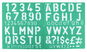 Linex 8550 50mm - Letters, Numbers, Symbols - Template