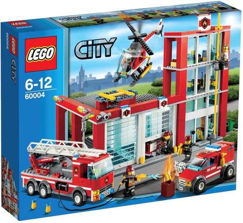 LEGO City 60004 Fire Department, Fire Station - Building Set - Main image