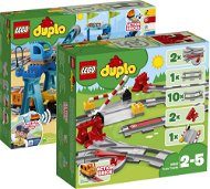 LEGO DUPLO 10875 Nákladný vlak + 10882 Koľajnice - Herná sada