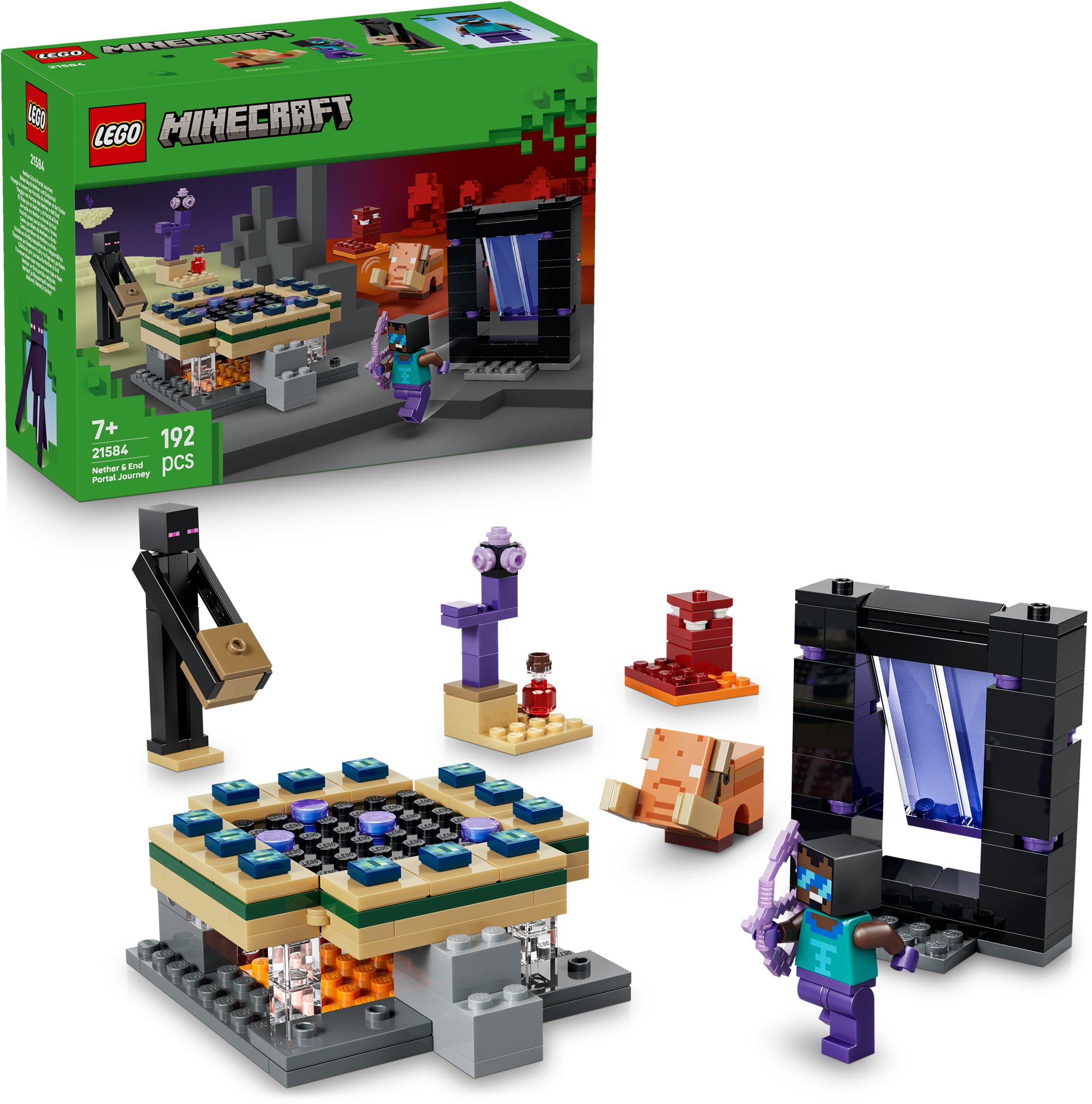 LEGO® Minecraft Utazás az Alvilág kapujához és a Végportálhoz 21584