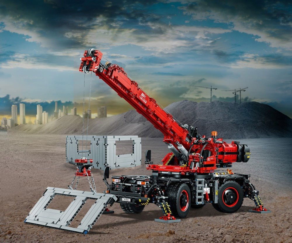 Lego technic best sale red crane