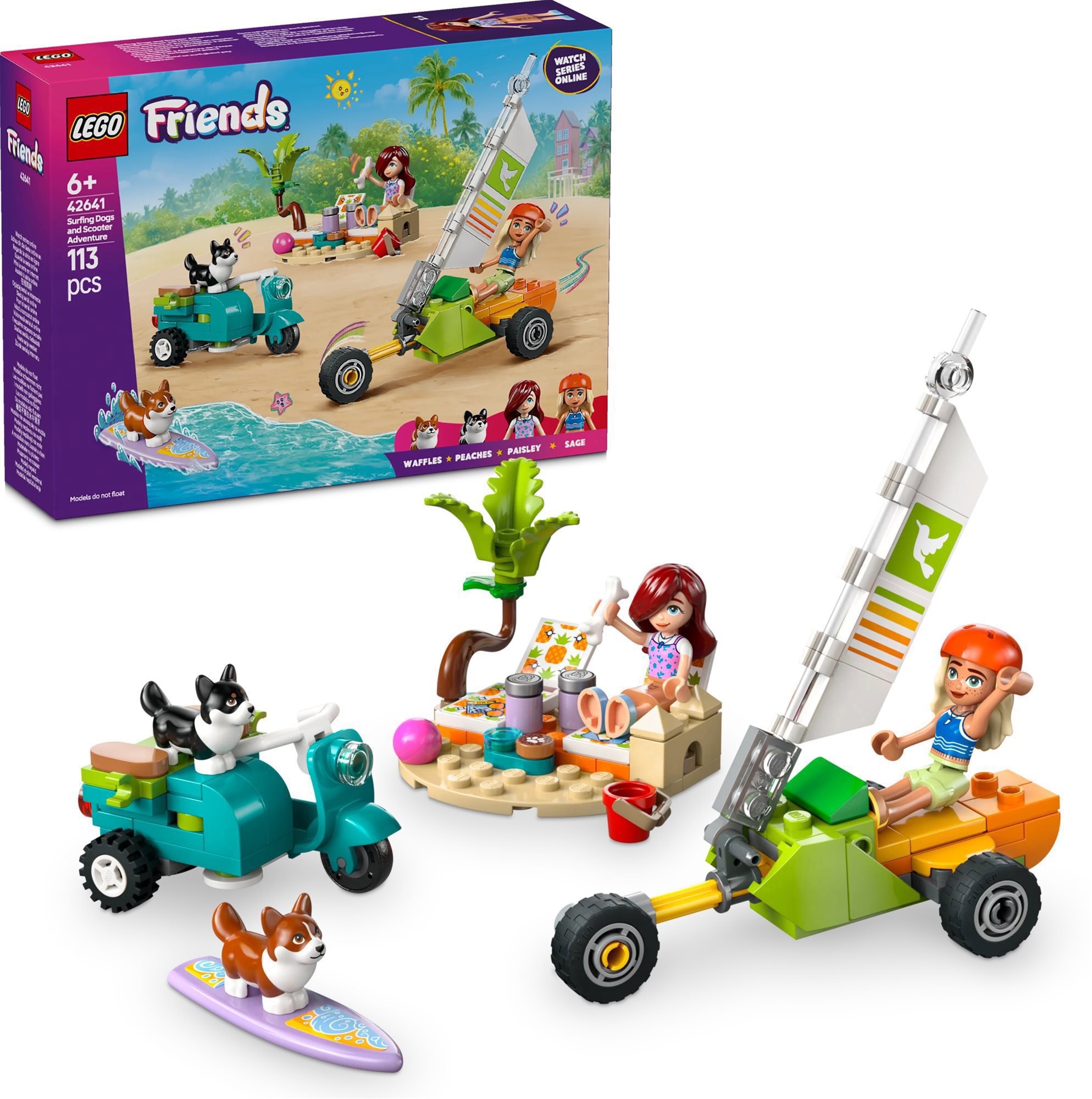 LEGO® Friends Szörföző kutyák és robogós kalandok 42641
