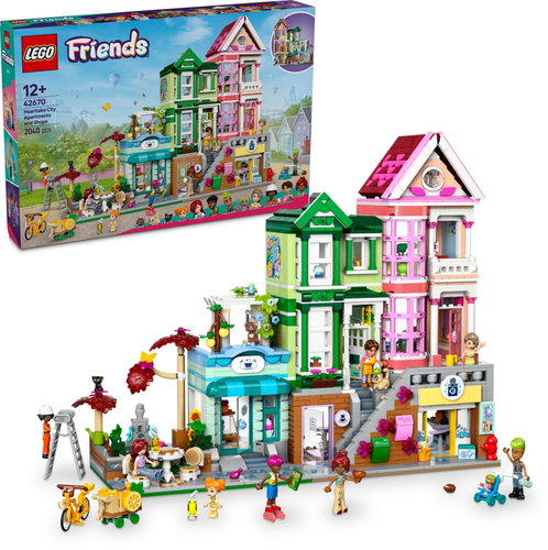 LEGO® Friends 42670 Apartments and shops in Heartlake - LEGO Set - Main image