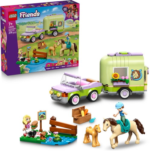 LEGO® Friends 42695 Pferd und Fohlen mit Pferdeanhänger - LEGO-Bausatz - Hauptbild