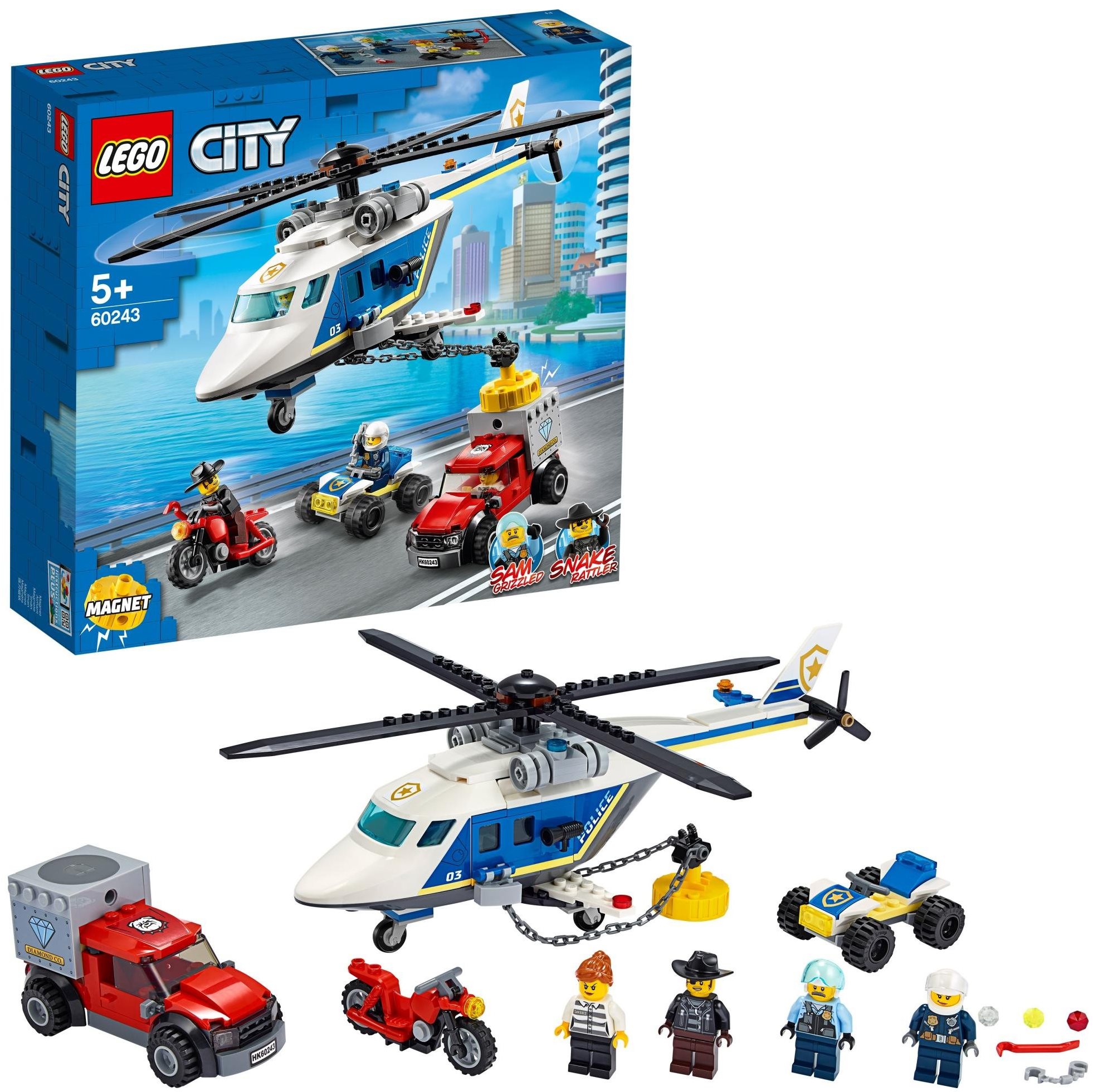 LEGO City 60243 Police Helicopter Chase LEGO Set Alza.cz