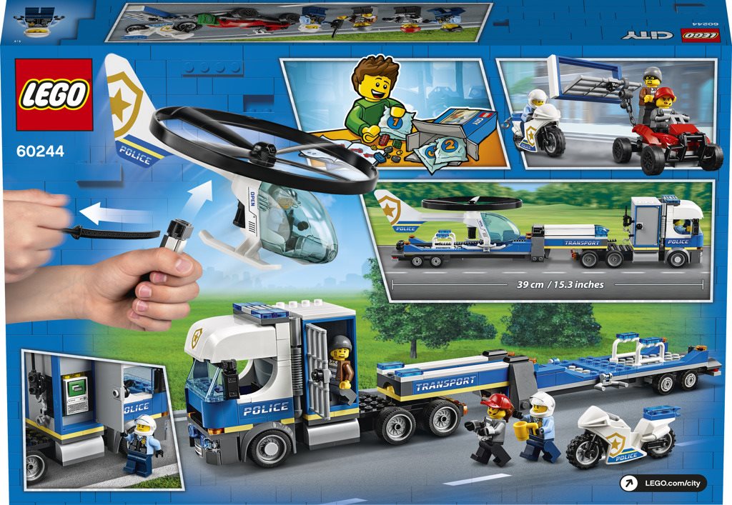 Lego city discount police helicopter transporter