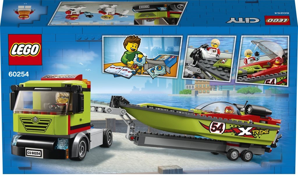 Lego city race boat transporter online instructions