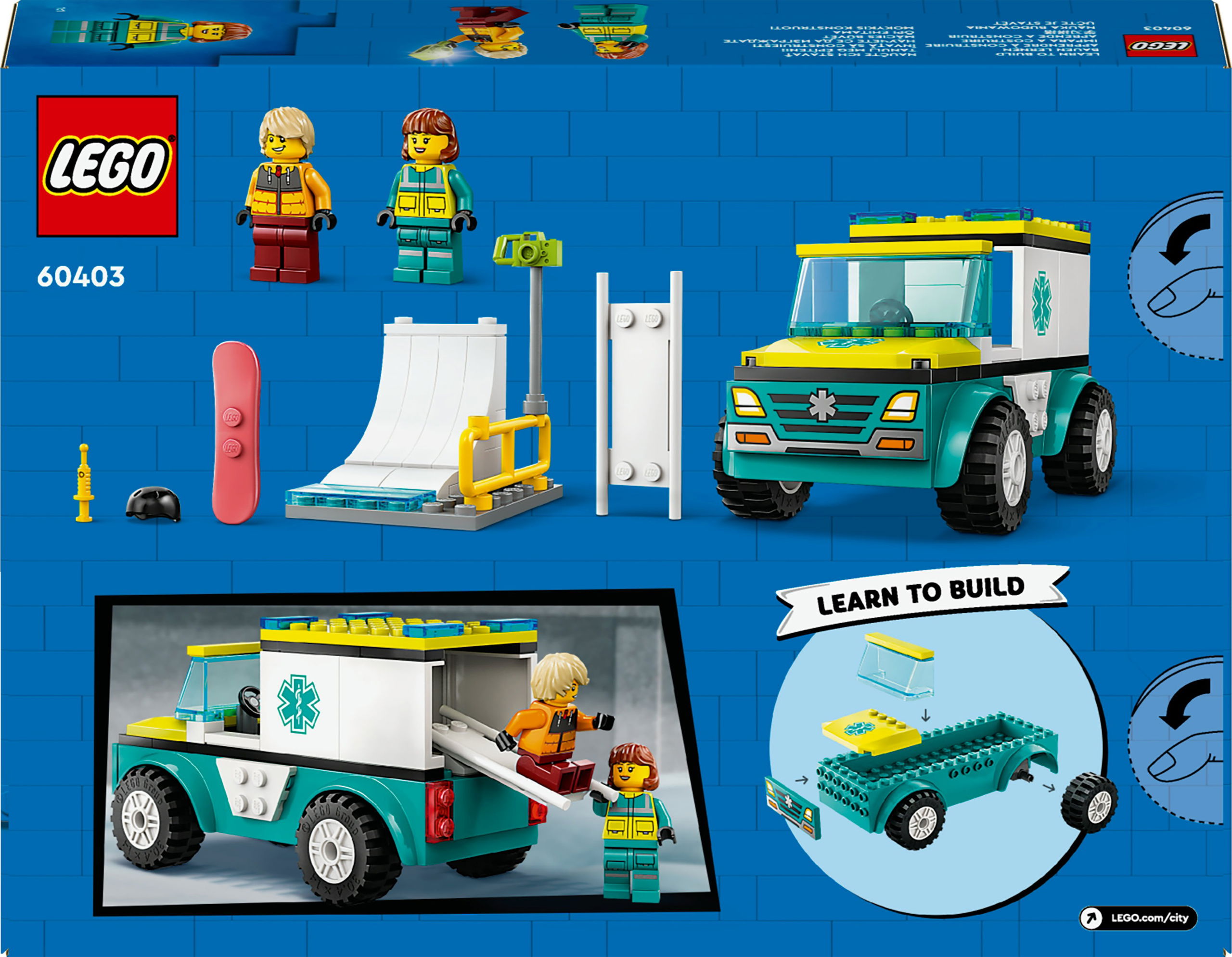 LEGO City 60403 Ambulance and Snowboarder LEGO Set alza