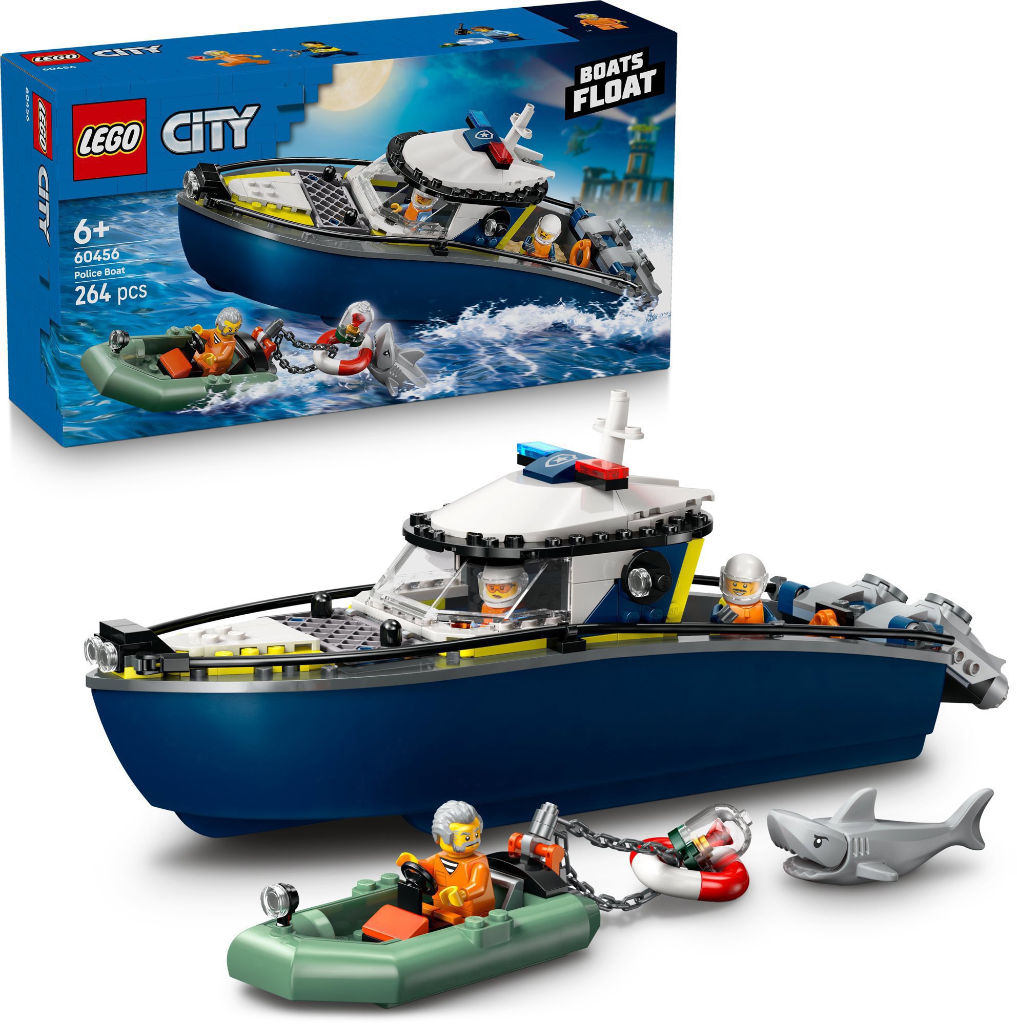 LEGO® City Üldözés rendőrségi csónakkal 60456