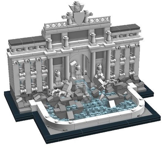 Lego architecture hot sale fountain