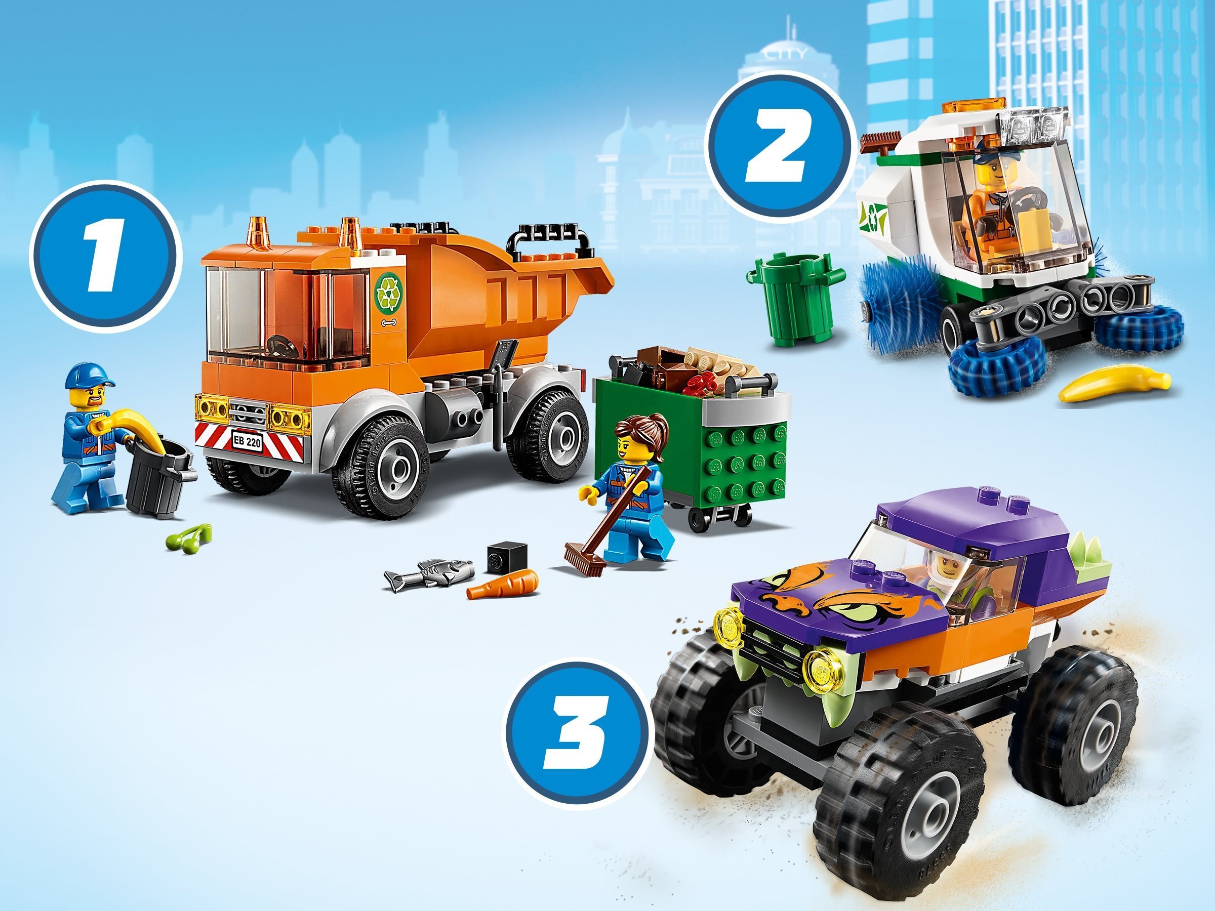 Lego city great vehicles best sale garbage truck